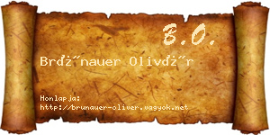 Brünauer Olivér névjegykártya